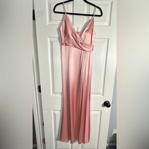 JILL Jill Stuart pink gown, sz 4, cross front, prom, wedding, party, dainty